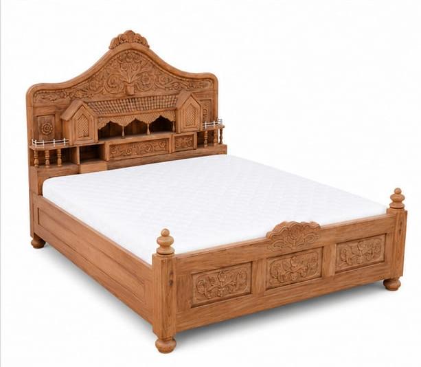 Solid Wood Counter Box Bed Frame for Bedroom