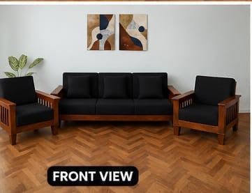 Teak Wood Living Room Sofa – Durable Movable Design