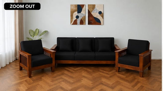 Teak Wood Living Room Sofa – Durable Movable Design