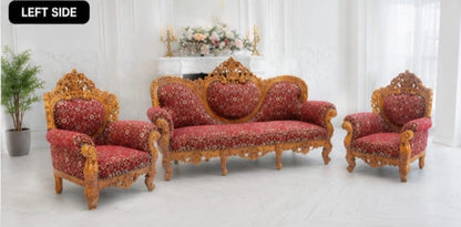 Teak Wood Cushion Sofa – Durable 5-Seater Design