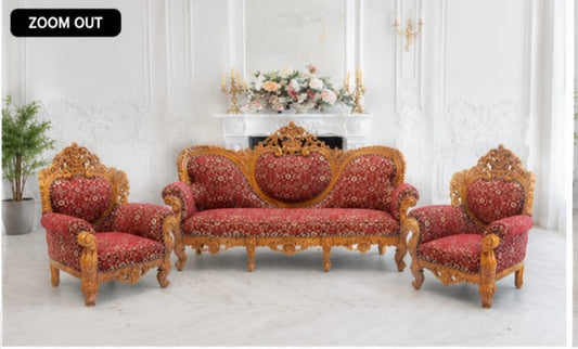 Teak Wood Cushion Sofa – Durable 5-Seater Design