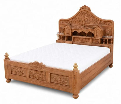 Solid Wood Counter Box Bed Frame for Bedroom