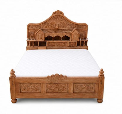 Solid Wood Counter Box Bed Frame for Bedroom