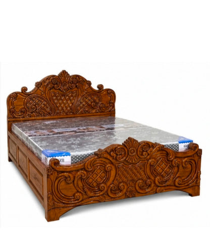 Solid Teak Wood Box Bed – Durable Melamine Finish