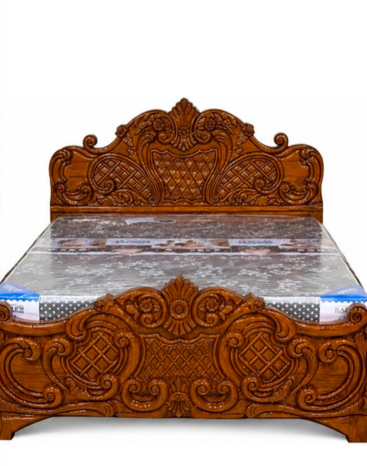 Solid Teak Wood Box Bed – Durable Melamine Finish