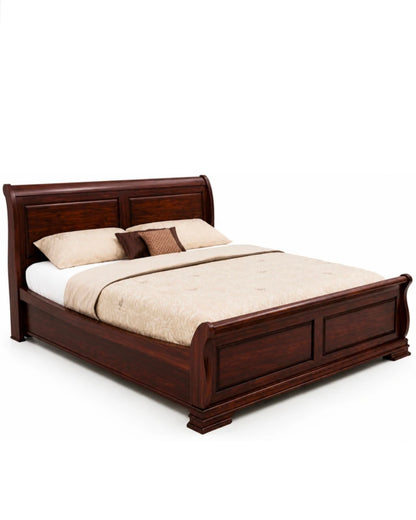 Solid Teak King Box Bed – 6.6 x 6 ft Platform Frame
