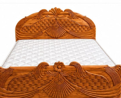 Solid Teak Wood King Size Storage Box Bed