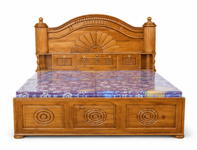 Counter Box Bed (King size)– Premium Melamine Glossy Finish