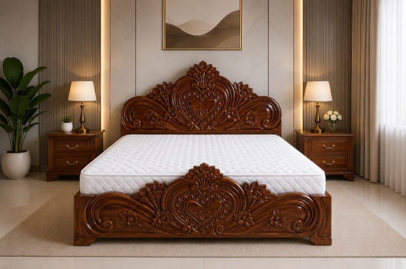 King Box Bed – Premium Melamine Glossy Finish