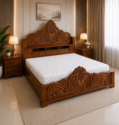 Counter Box Bed (King size)– Premium Melamine Glossy Finish