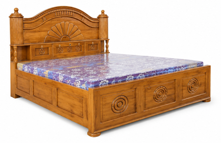 Counter Box Bed (King size)– Premium Melamine Glossy Finish